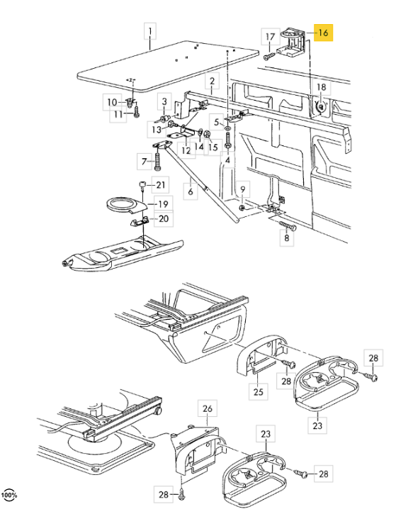 【純正品】アジャスタブルカップホルダー 「黒」 T4 EUROVAN(ユーロバン)