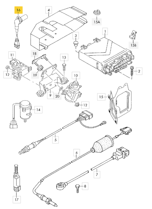 【純正品】インパルスセンサー T4「AES / VR6」（96年～98年）