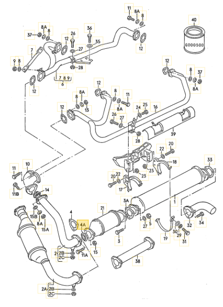 マフラーオーリング T3 VANAGON(ヴァナゴン)(85~92年)