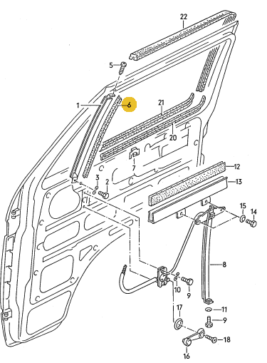 ウインドウガイド T3 VAANGON(ヴァナゴン)(80~92年)