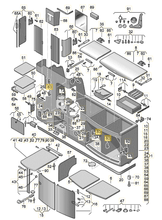 【取寄商品】【純正品】家具用ブラケット T5 CALIFORNIA(カリフォルニア)