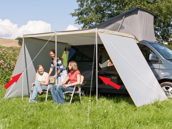 アルミポール 「2本」 オーニングサイドパネルなどに