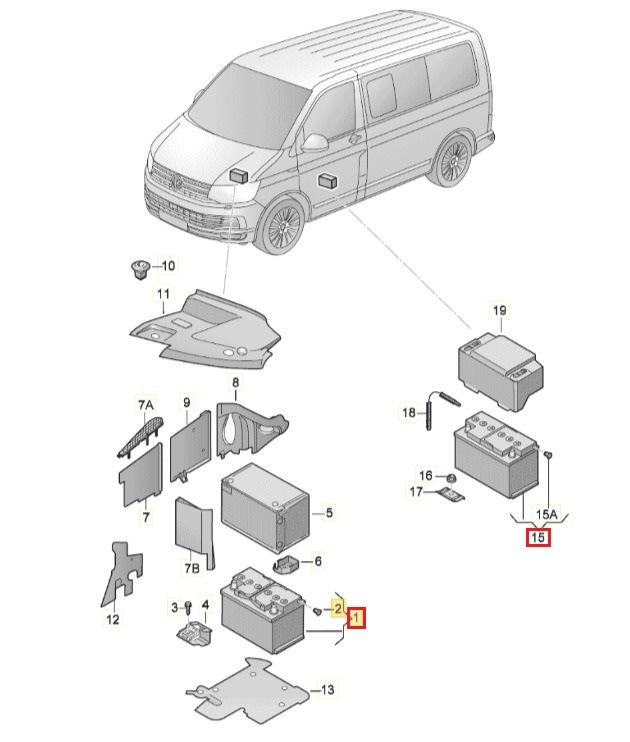 VARTA バッテリー AGM 95AMP T5/T6/T6.1