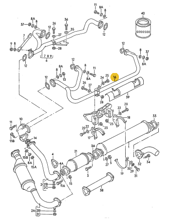 エキゾーストマニホールド 「リア側」 T3 VANAGON(ヴァナゴン)(85~92年)