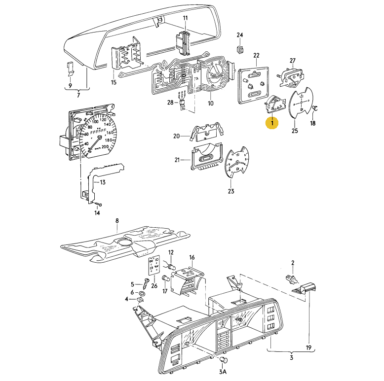 【訳あり】【純正品】 フューエルゲージ T3 VANAGON(ヴァナゴン)（80～92年）