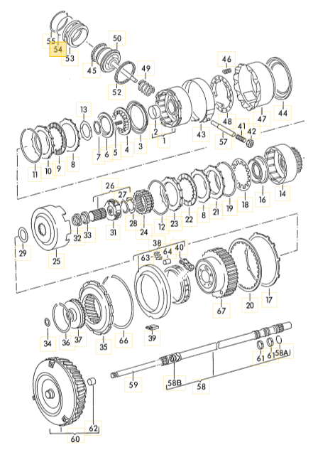 【純正品】 ブレーキバンドオーリング T3 VANAGON(ヴァナゴン)(80~92年)