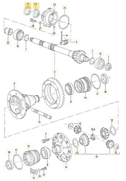 【純正品】 ATファイナルドライブシール T3 VANAGON(ヴァナゴン)（68～92年）