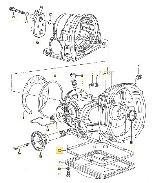 純正品】 デフカバーガスケット T3 VANAGON(ヴァナゴン)（80～92年