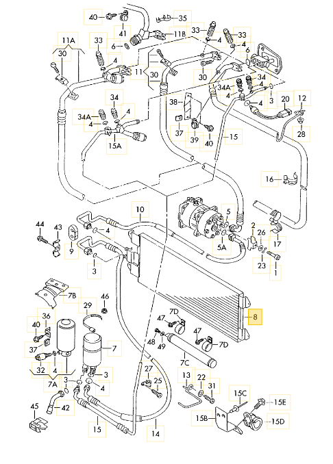 MAHLE エアコンコンデンサー T4 VANAGON(ヴァナゴン) | VWパーツ/VW