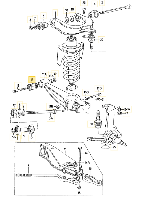 【訳あり】 FLENNOR フロントロアアームブッシュ T3 VANAGON(ヴァナゴン)（80～92年）