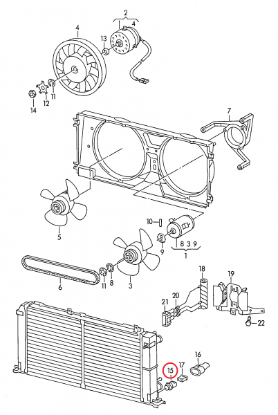 HELLA 電動ファンスイッチ T3/T4 VANAGON(ヴァナゴン)（80～95年