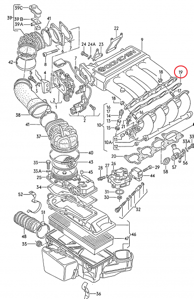 ELRING インテークマニホールド　ガスケット　Golf Mk2（86～92年）