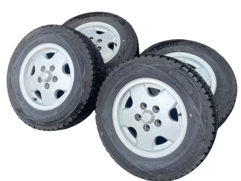 【中古品タイヤ⑦】純正アルミホイール 「4本セット/スタッドレスタイヤ付き」195/70R14 91Q T3 VANAGON(ヴァナゴン)