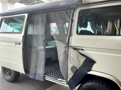 ASIA CAMPER スライドドア用マグネット式モスキートネット 「両ドア対応」 T4 VANAGON(ヴァナゴン)