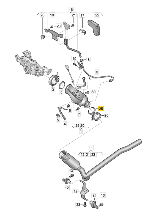 【純正品】DPFフィルター用ガスケット T6/T6.1(16～24年)