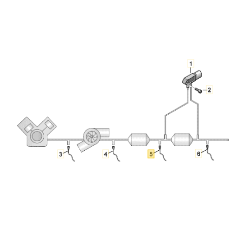 【純正品】排気温度センサー（DPFフィルター前側）ブラウン T5/T6