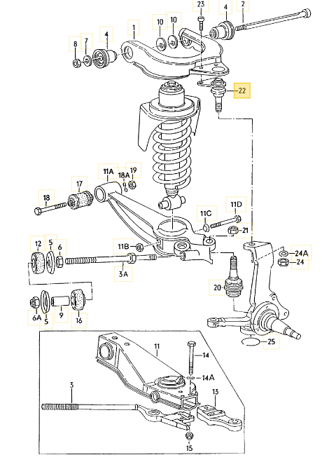 【訳あり】 FEBI フロントアッパーアームボールジョイント T3 VANAGON(ヴァナゴン)（80～92年）