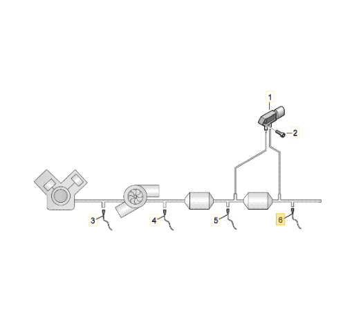 【純正品】排気温度センサー（DPFフィルター後ろ側）T5/T6