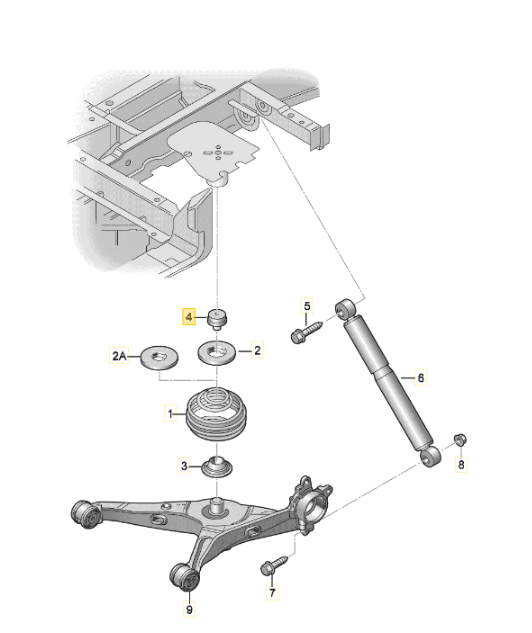 【純正品】 リアバンプラバー T5/T6/T6.1