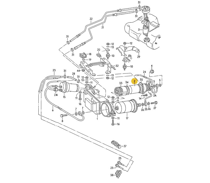 BOSCH フューエルポンプ 「GTI/19PL」 Golf2(84~92年)