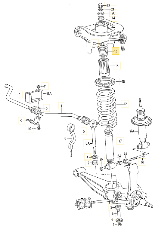 取寄商品】フロントバンプラバー 2WD用 T3 VANAGON(ヴァナゴン)（80