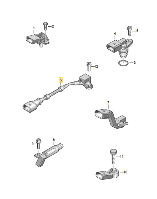 【純正品】カムシャフトインパルスセンサー  T5/T6(2010-2019)