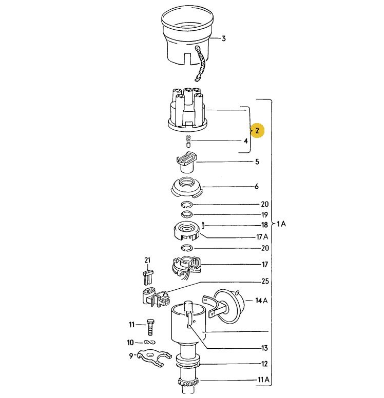 【訳あり】 BERU ディストリビューターキャップ Golf（86～98年）