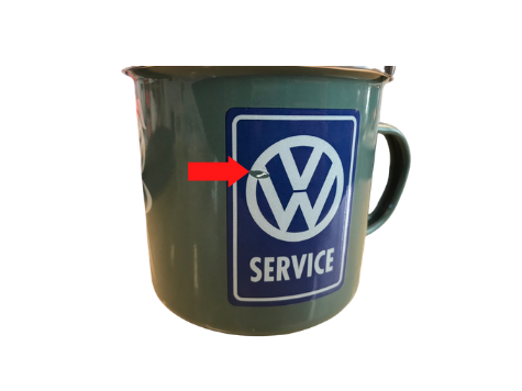 【訳あり】 VW ロゴ エナメルマグカップ 500ml