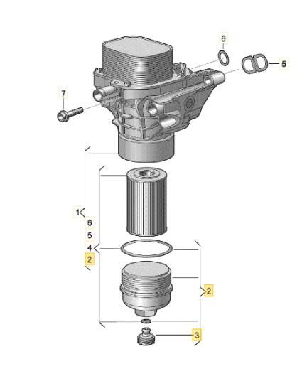 【純正品】オイルフィルターカバー T6