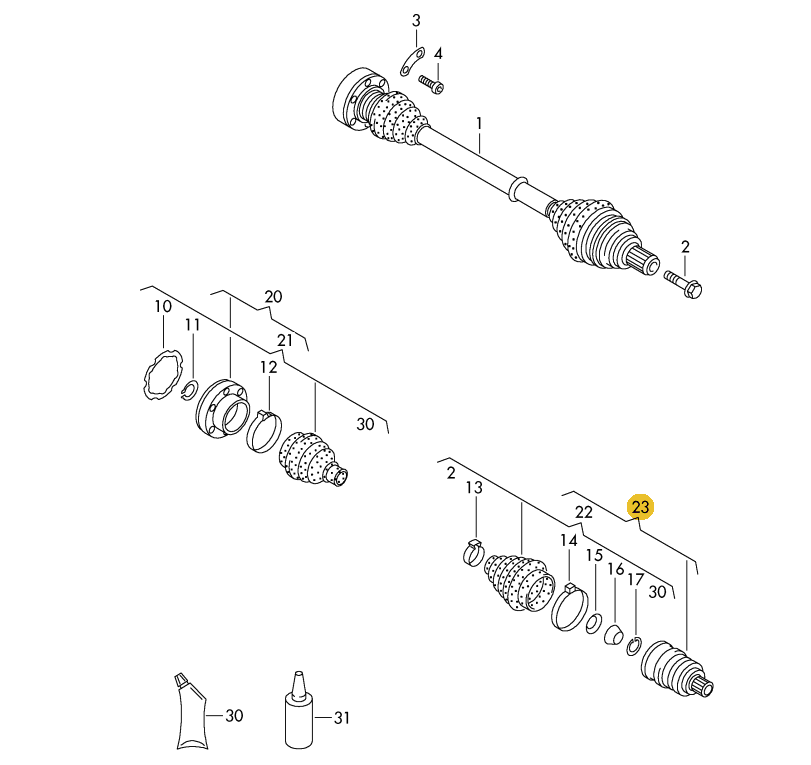 CVジョイント 「アウター」 T4 VANAGON(ヴァナゴン)（91～04年） VWパーツ/VWアクセサリー,T4ヴァナゴン/ユーロバン