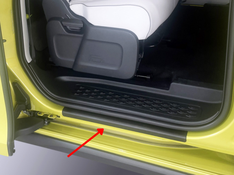 【取寄商品】THQ フロント・リアドアシルパネル左右マットブラック (4ピースセット) ID.BUZZ(2023~)