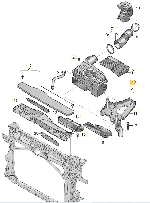 HENGST エアエレメント （エアフィルター） T7