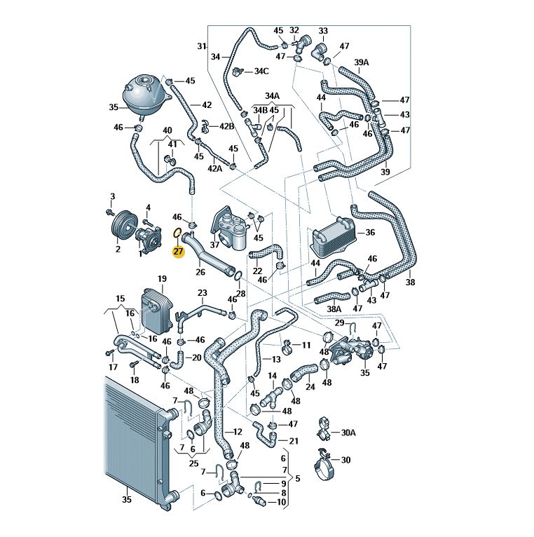 【純正品】 オーリング 「ウォーターポンプ」 Golf (04~16年)