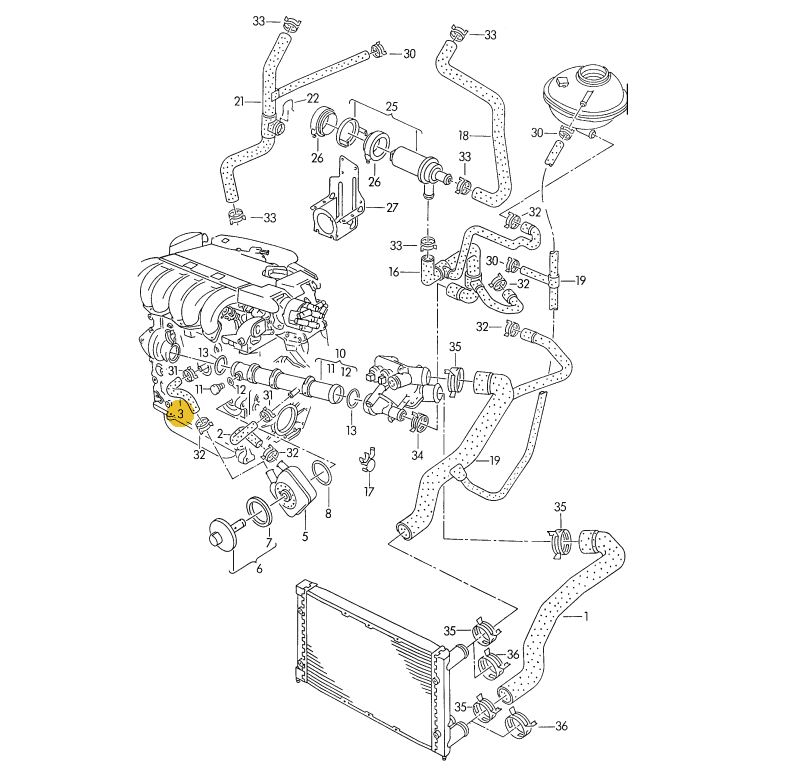 【純正品】 ウォーターホース Golf（92～98年）