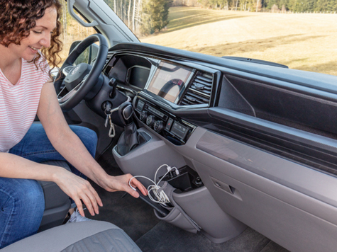 TIALO Phone Pocket フォーンポケット 「Leather Palladium」 T6.1 カリフォルニア/カラベルマルチバン/トランスポーター