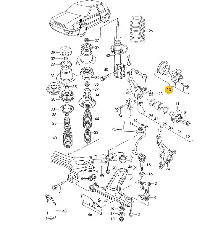 【訳あり】 MEYLE ホイールハブ Golf（88～02年）