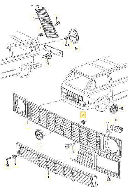 【純正品】 クランピングワッシャー T3 VANAGON(ヴァナゴン)（80～92年）