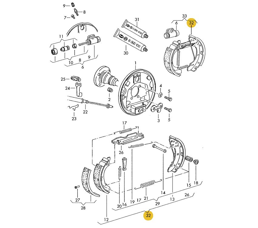 MEYLE リアブレーキシュー 「1セット」 Golf2