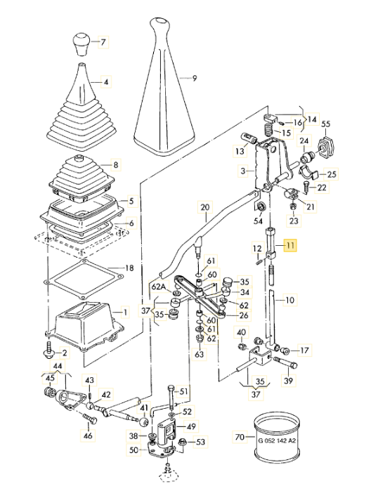 マニュアルシフトブッシュ T4 VANAGON(ヴァナゴン)(91~04年)