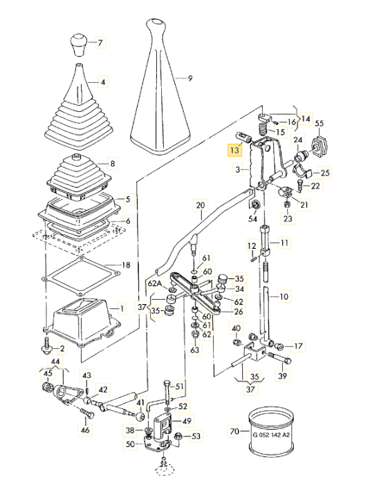 【純正品】 マニュアルシフトピン T4 VANAGON(ヴァナゴン)（91～04年）