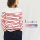 Le minor ルミノア ルミノール パネルボーダー七分袖Tシャツ 61453 LEF995003 (MARINERE ML)|Le minor(ルミノア)|ブランド別(HIJKLMN)