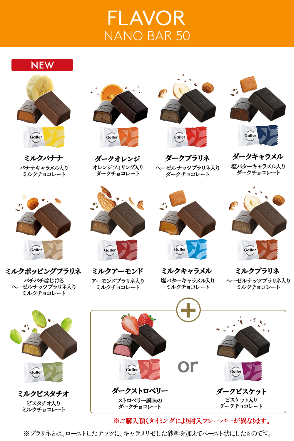 ナノバー 50個入 ベルギー王室御用達チョコレート ガレー（Galler