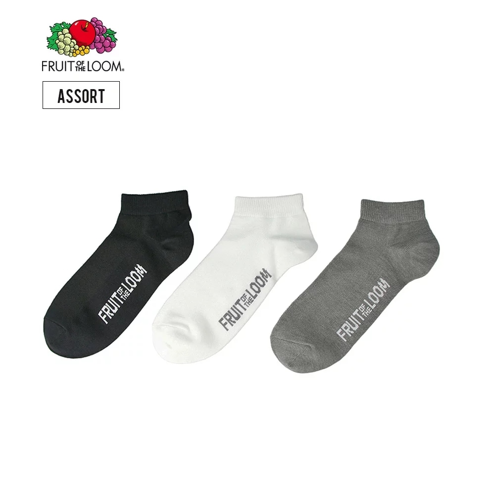 [MEN'S] アンクル丈 MESH BOTTOM LOGO MULTI 3P