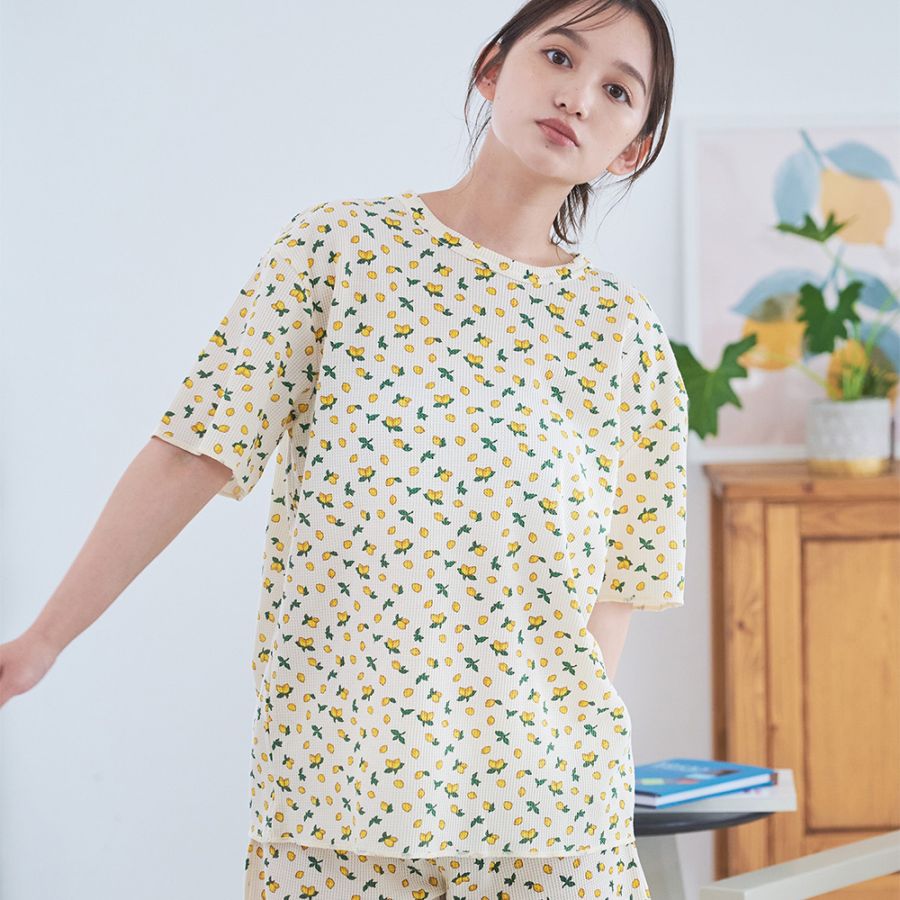 【FRUIT OF THE LOOM】フルーツオブザルーム ワッフル半袖上下セット