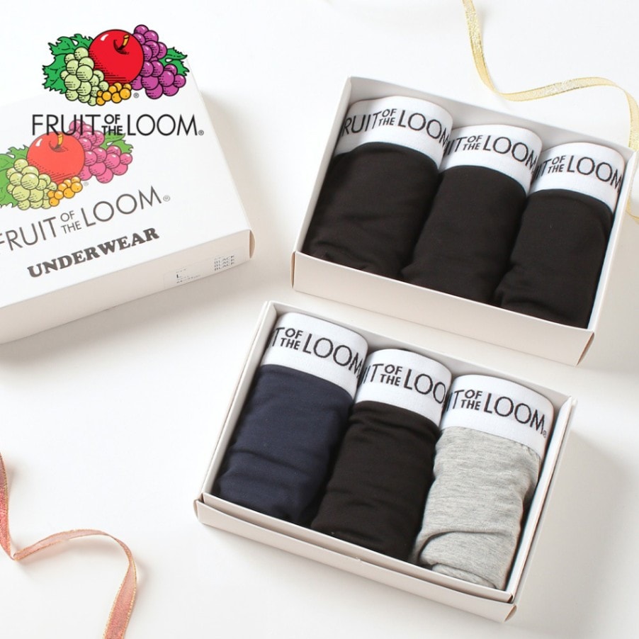 【FRUIT OF THE LOOM】無地3Pボクサーパンツ/3パックセット