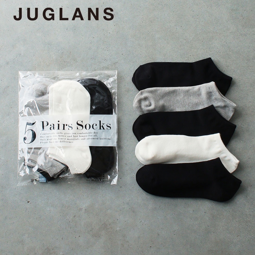 5P A.無地　レディースソックス