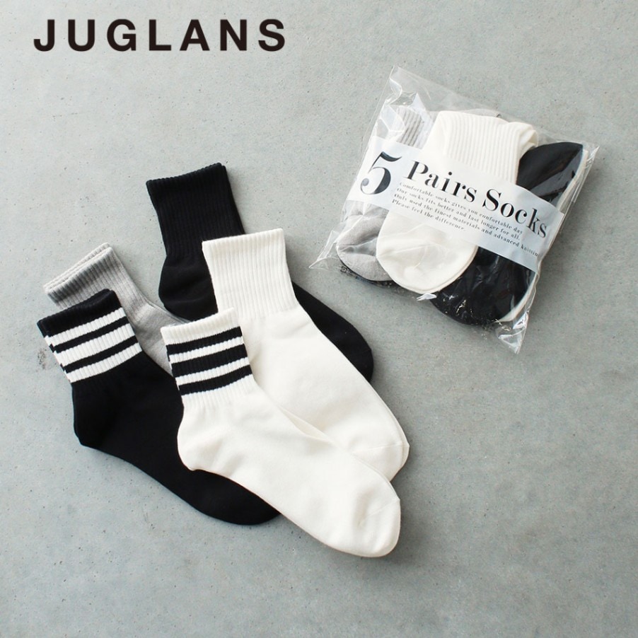 5P Q.アソート メンズソックス