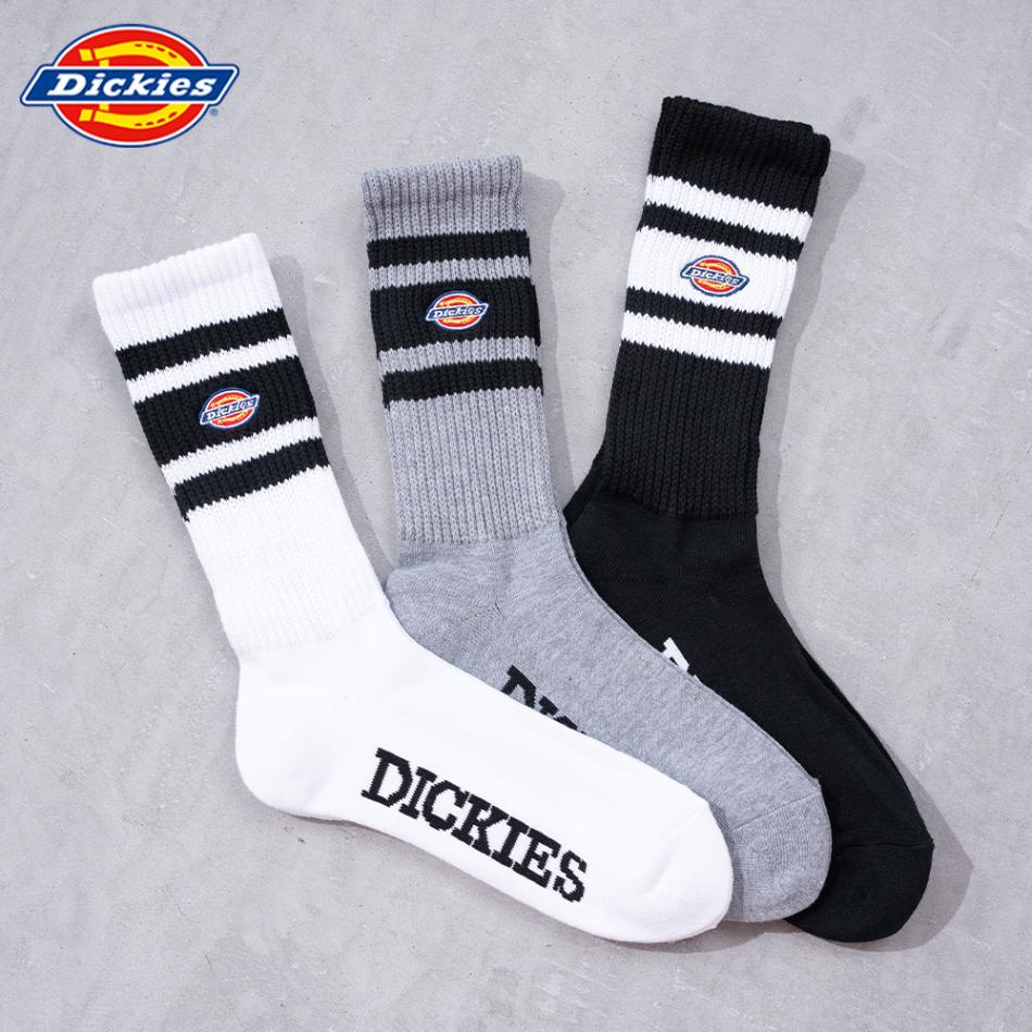 クルー丈 3ライン 足底パイルソックス 3足セット