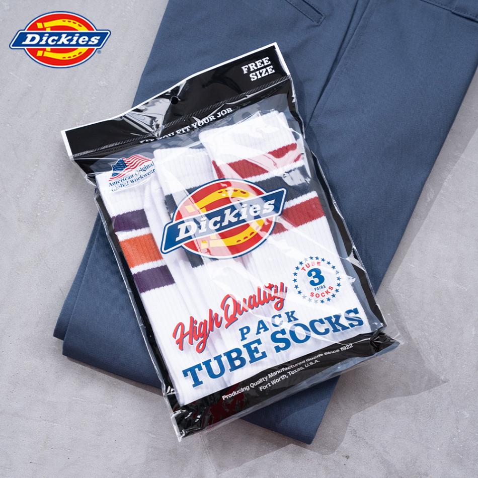 クルー丈 足底パイル チューブソックス WH2 3足セット