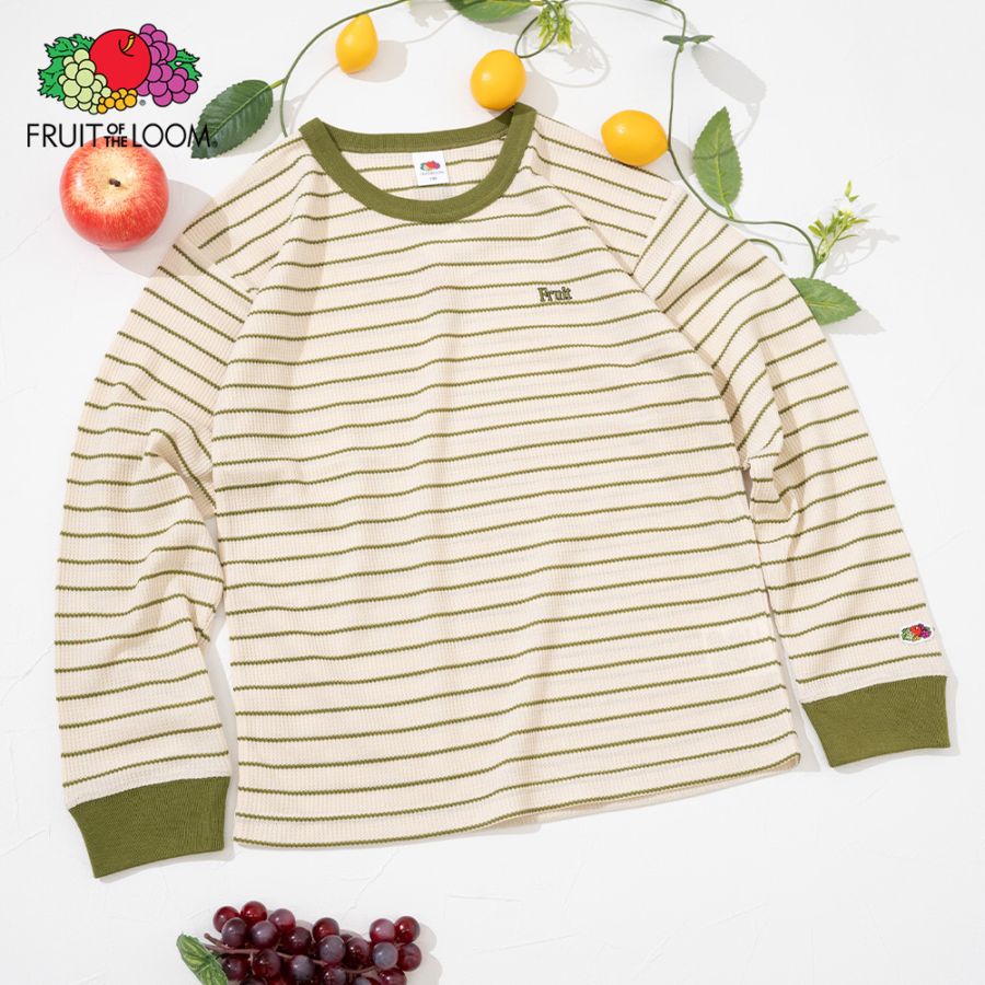 FTL キッズ  ワッフルボーダーロンT